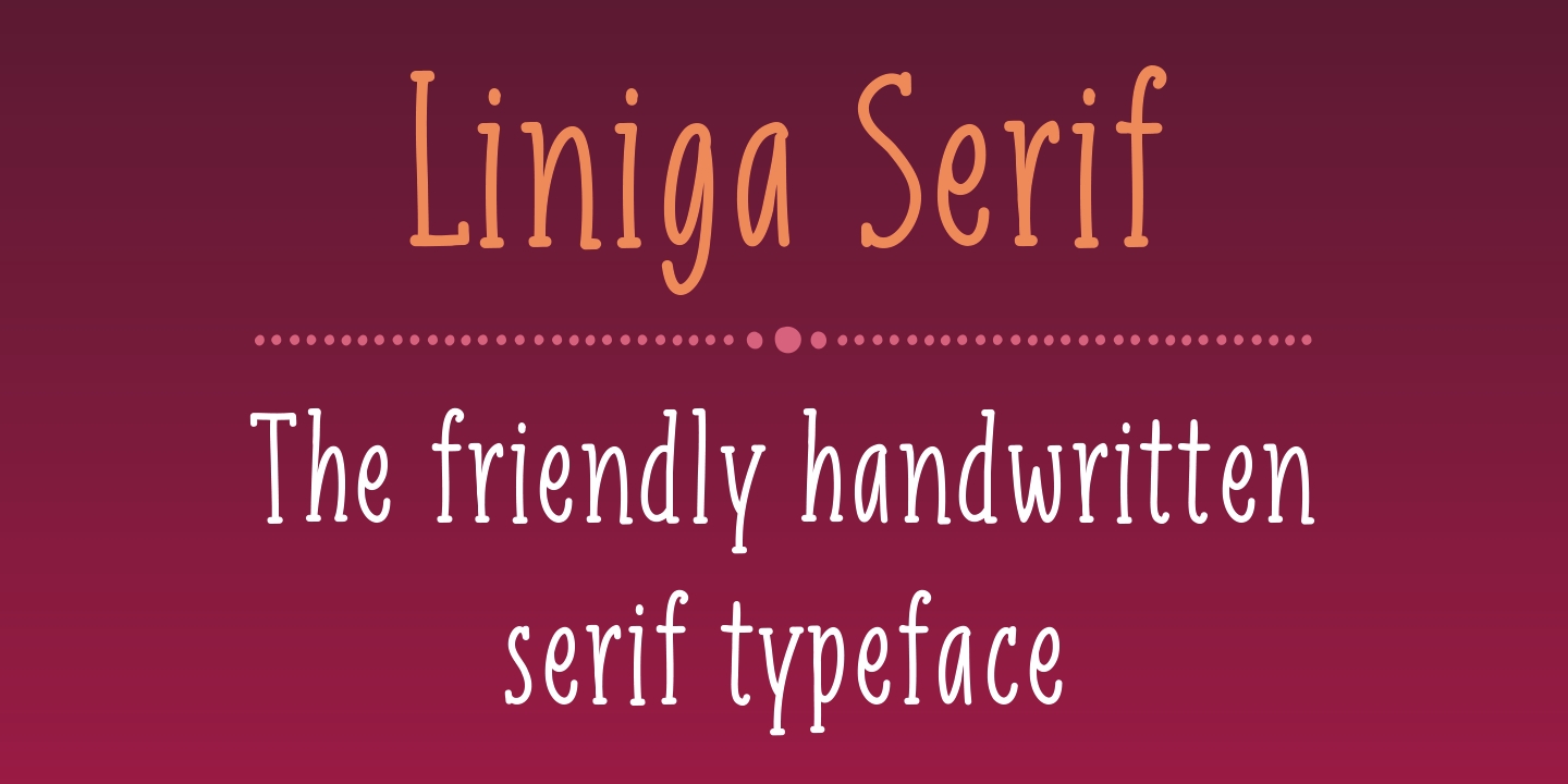 Ejemplo de fuente Liniga Serif #1